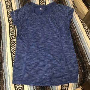 Indigo blue workout top for women